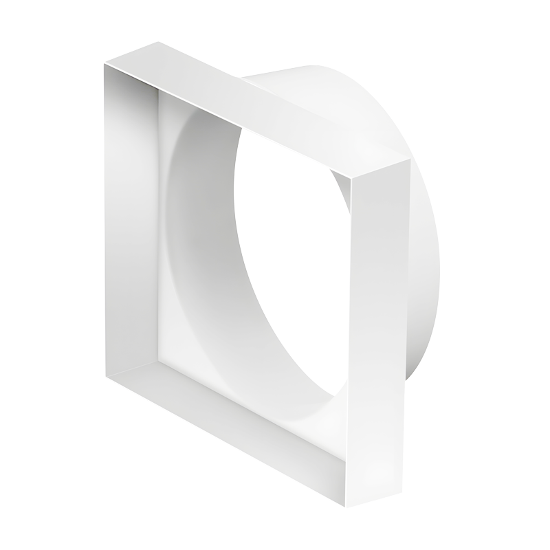 Flat to round duct connector